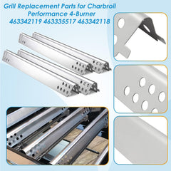 BBQration burner and carryover tube closeup ensuring even flame distribution