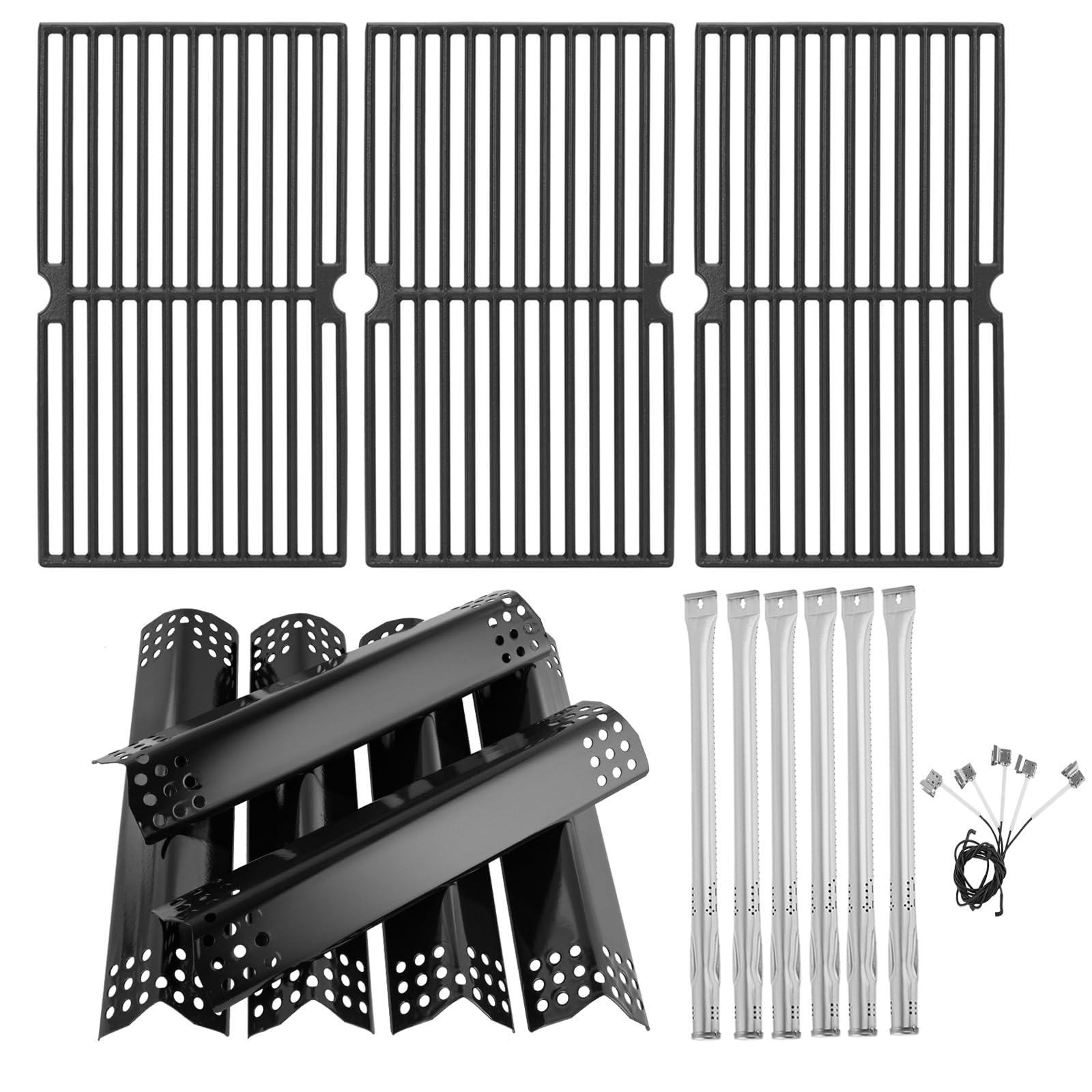 BBQration cast iron grates front view showing even cooking surface benefit