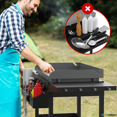 BBQration close-up of magnetic bracket and screw kit for easy attachment
