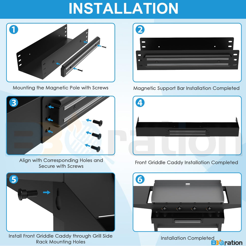 BBQration shelf next to ruler showing 36 by 4.75 inch installed dimensions