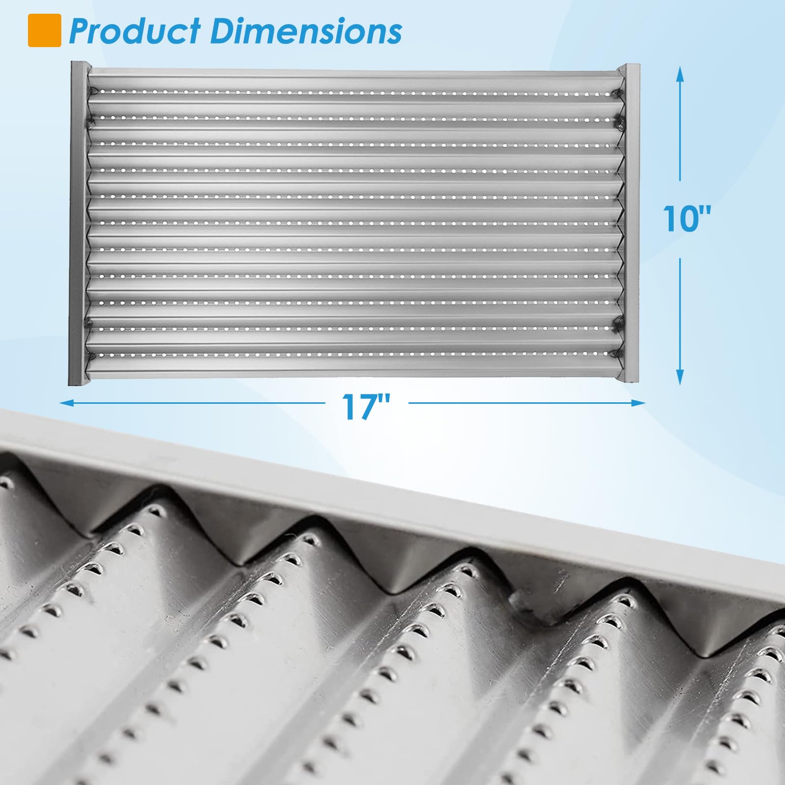 BBQration emitters positioned under cooking grate showing proper fit