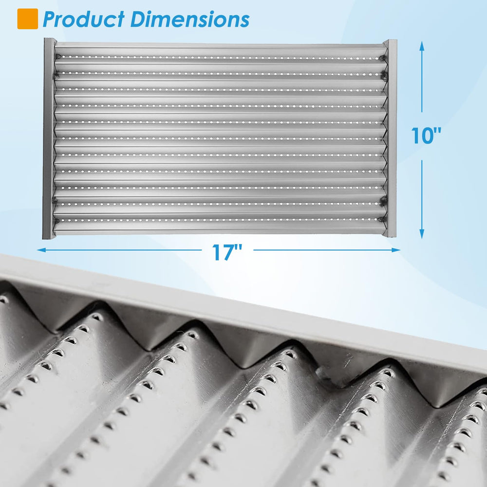 BBQration emitters positioned under cooking grate showing proper fit