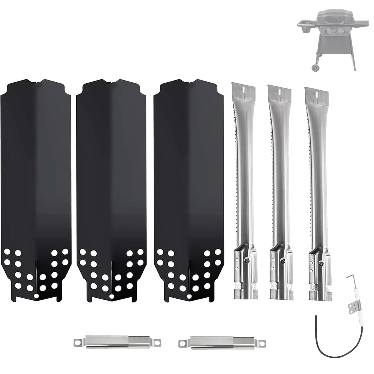 BBQration front packaging showing full replacement kit and clear parts labeling for easy fit