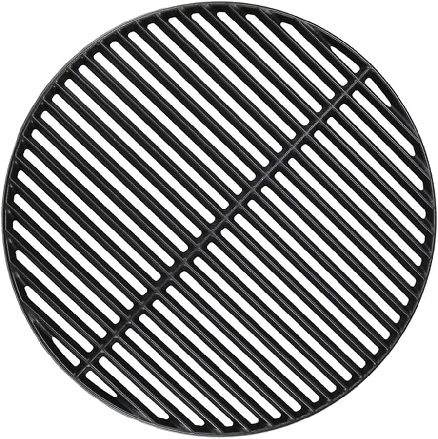 BBQration front-view matte cast iron grate showing overall shape and fit benefits