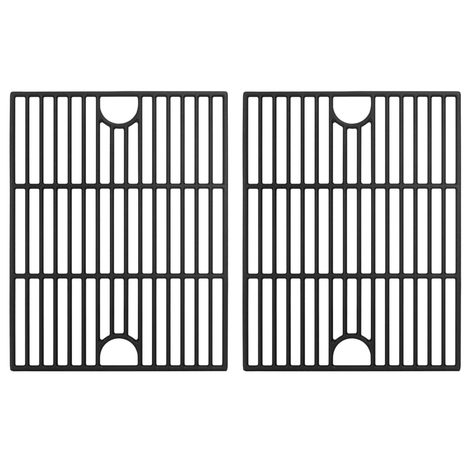 BBQration front view of two 17" grates showing fit and coverage for reliable grilling