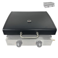 BBQration lid front view installed on Blackstone 1666 showing neat fit and protection