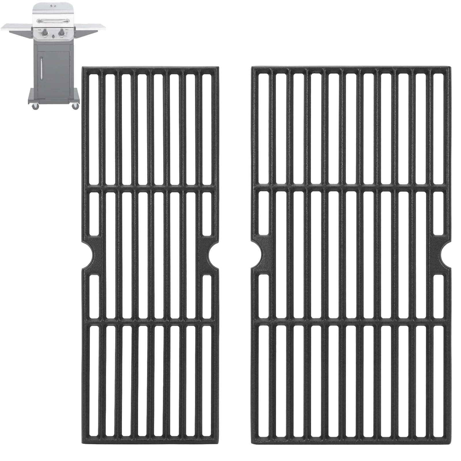 BBQration front view of packaged replacement grates showing fit and finish