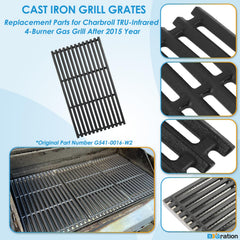 BBQration grates installed in Charbroil grill demonstrating correct fit