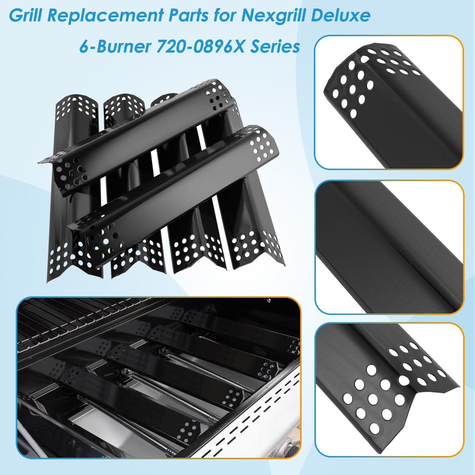 BBQration heat plate close-up showing drip protection and even heating