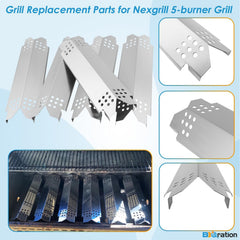 BBQration heat plate detail showing shield design that reduces flare-ups