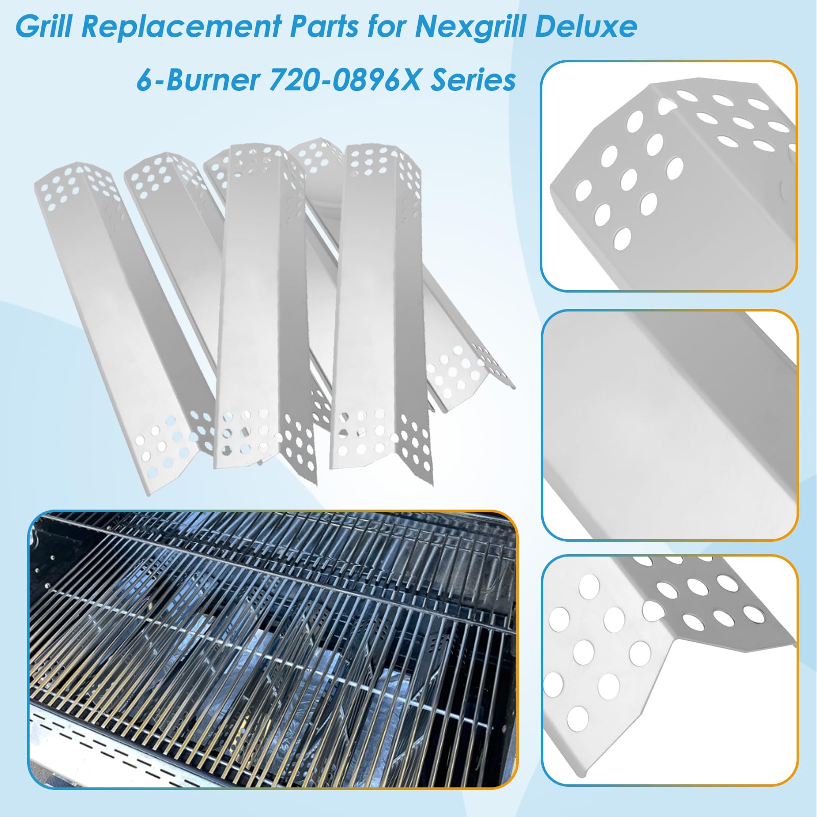 BBQration heat plate close-up showing venting and protective shape for even heat