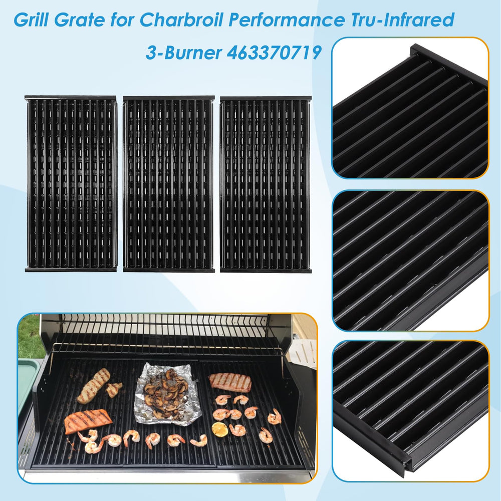 BBQration installed grates in a Charbroil grill restoring even infrared heat