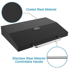 BBQration mounted lid with thermometer visible for precise temperature control