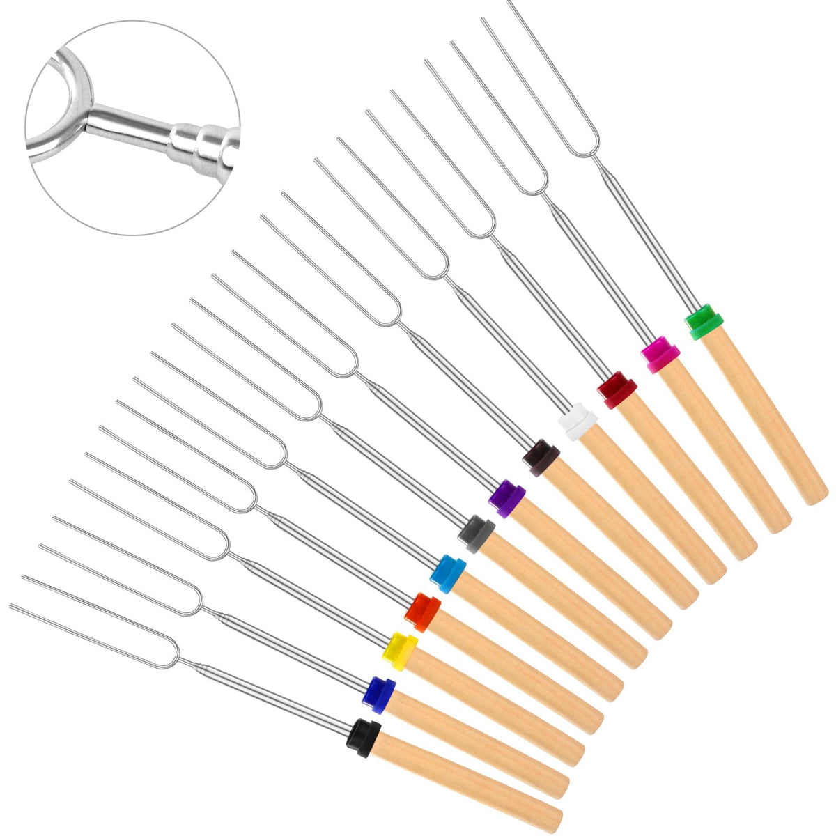 BBQStyle front view of 24-piece telescoping set shows variety and convenience
