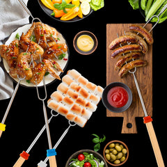BBQStyle fully extended 32-inch stick demonstrating safe distance from flames