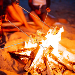 BBQStyle wooden handle texture highlighting heat resistance and comfortable grip