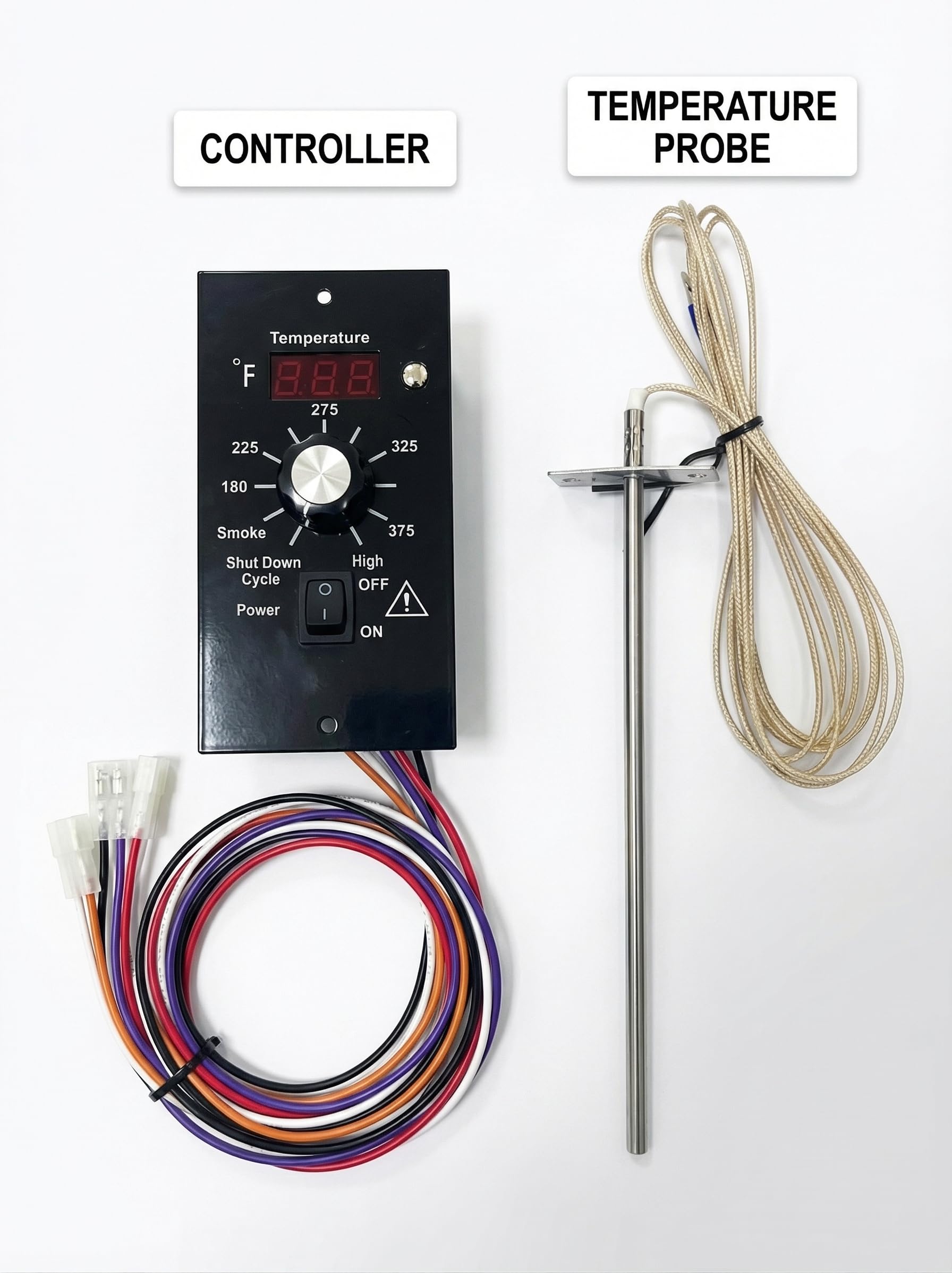 Bbqzone 7-inch RTD probe close-up ensuring precise temperature sensing