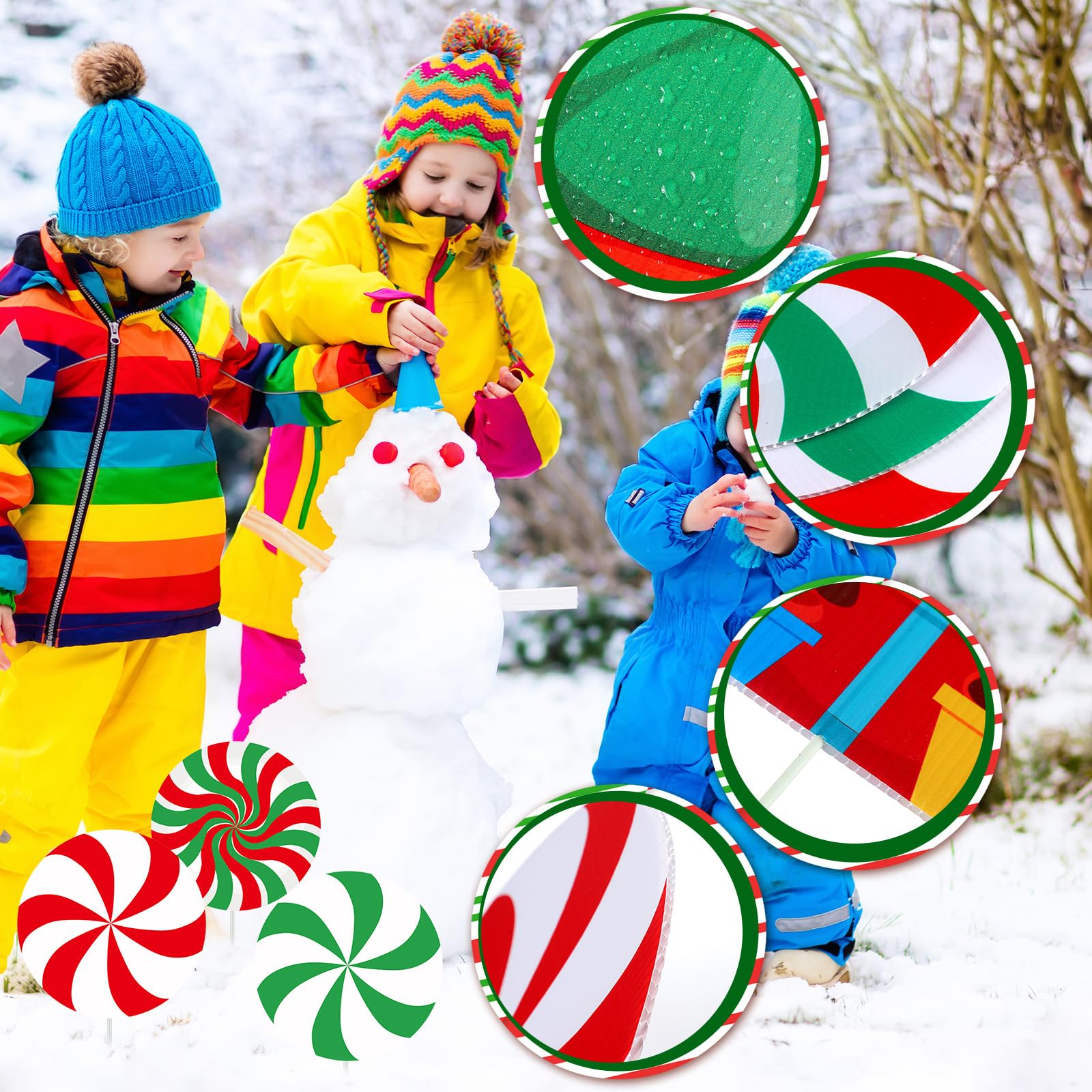 BBTO elf signs lining a lawn pathway creating a welcoming holiday walkway