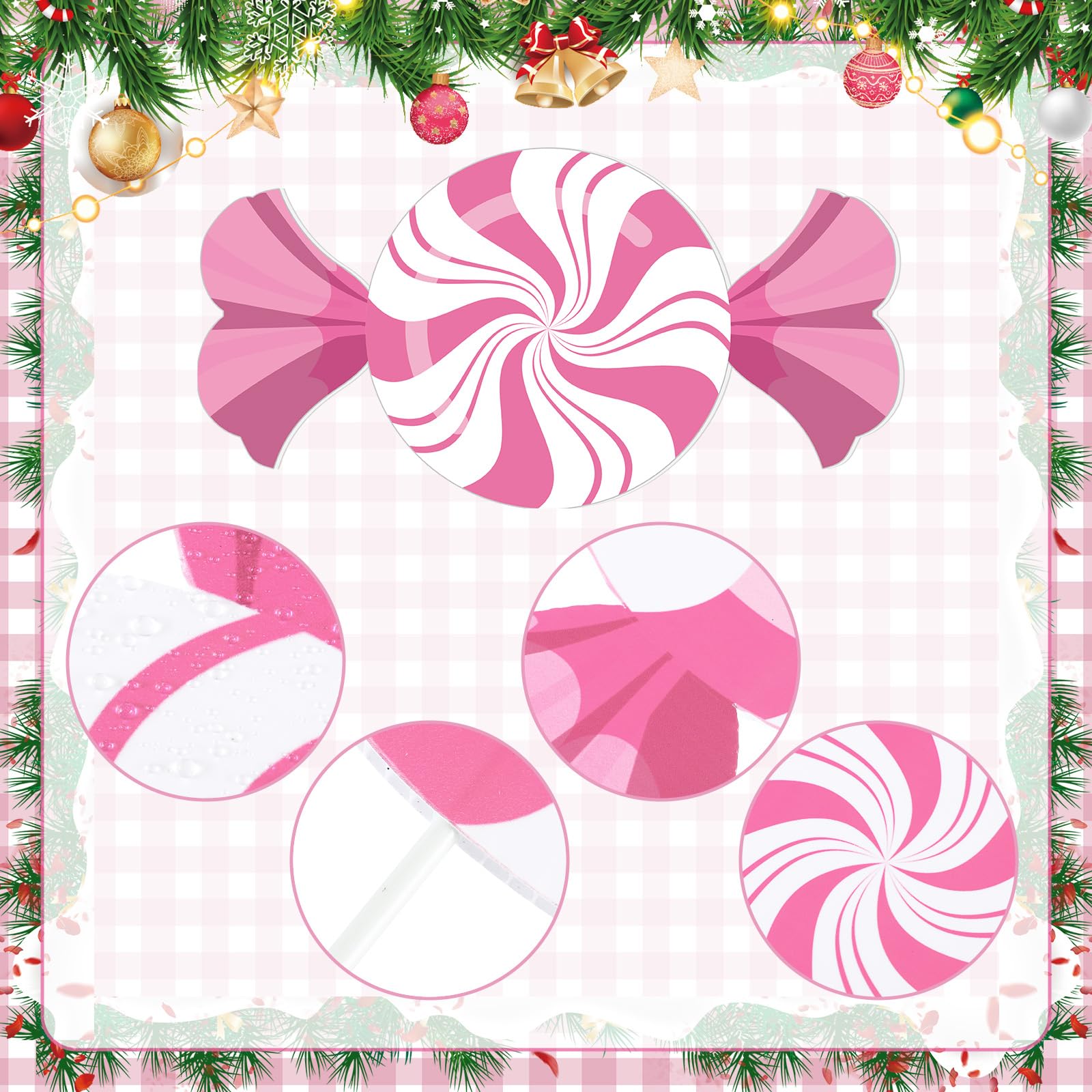 BBTO candy sign mounted with stake in lawn for easy seasonal placement