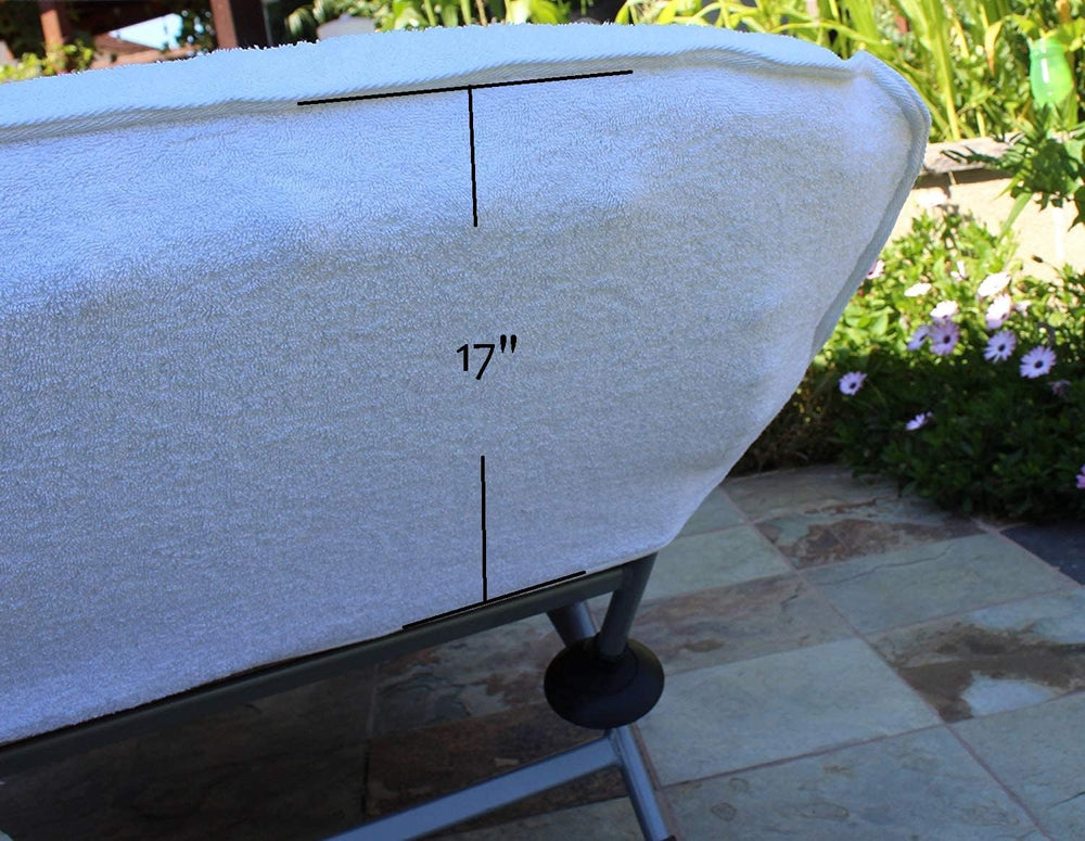 BC BARE COTTON elastic envelope top detail demonstrating secure fit over headrest