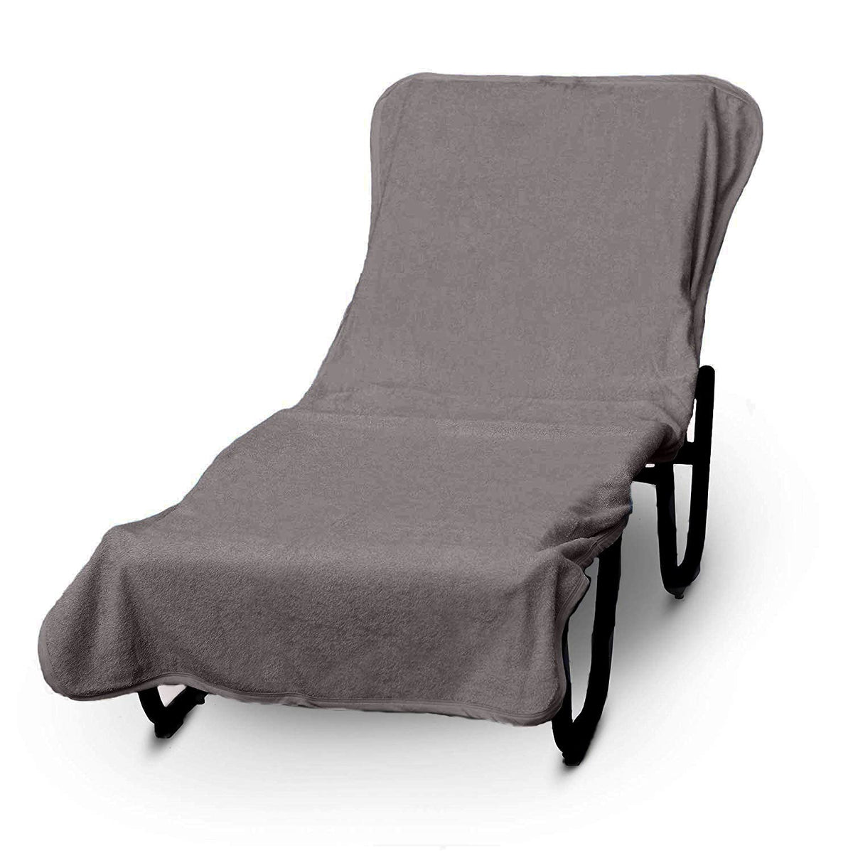 BC BARE COTTON front view fitted chaise cover showing envelope top and pocket for secure fit