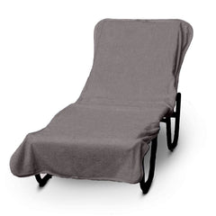 BC BARE COTTON front view fitted chaise cover showing envelope top and pocket for secure fit