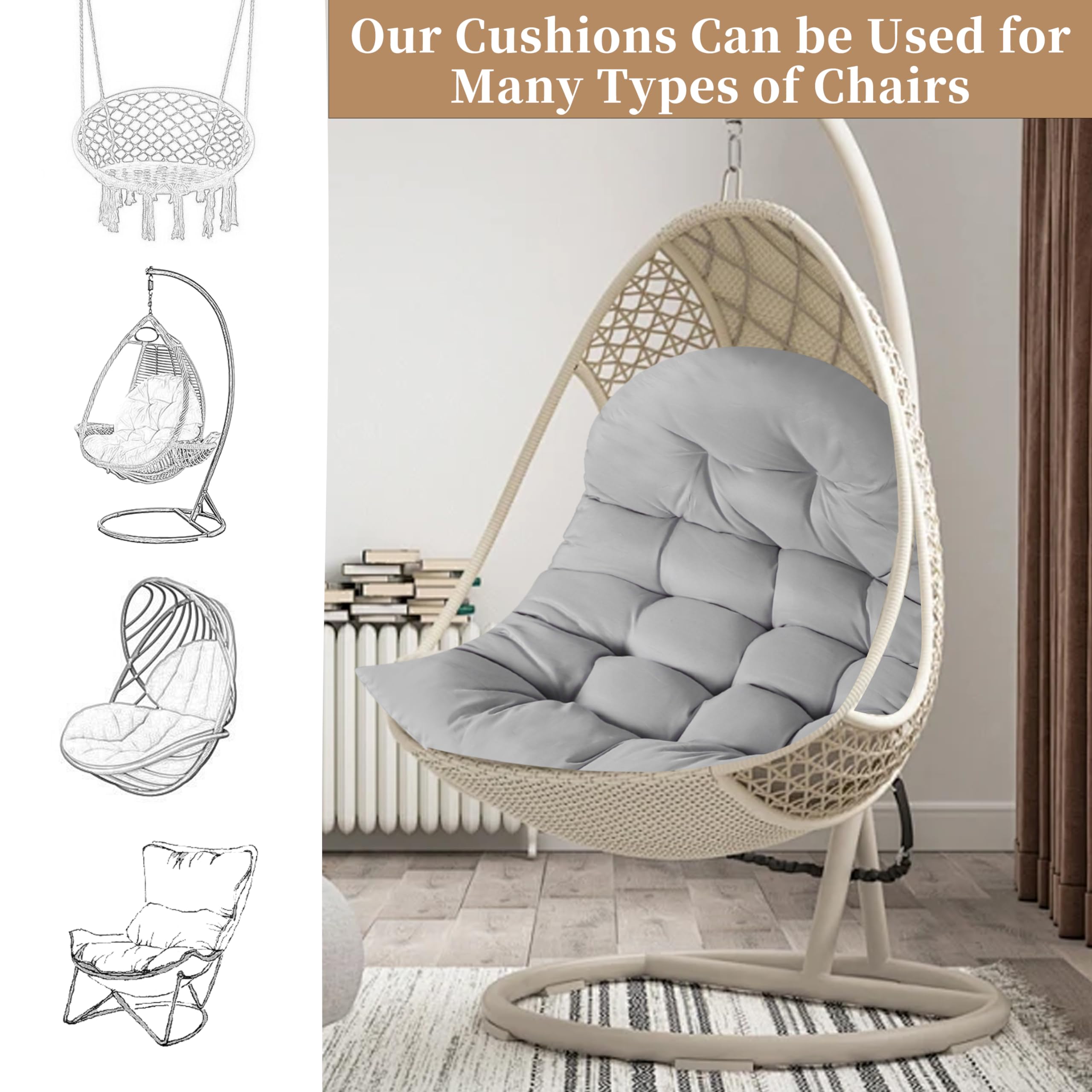 BCKNT cushion styled on a patio to show outdoor-ready comfort and aesthetics