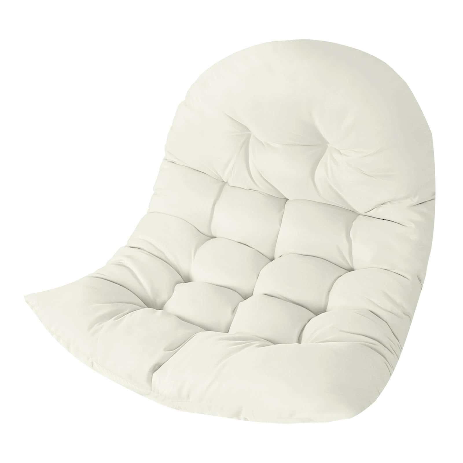 BCKNT front view of egg chair cushion showing full shape and inviting comfort