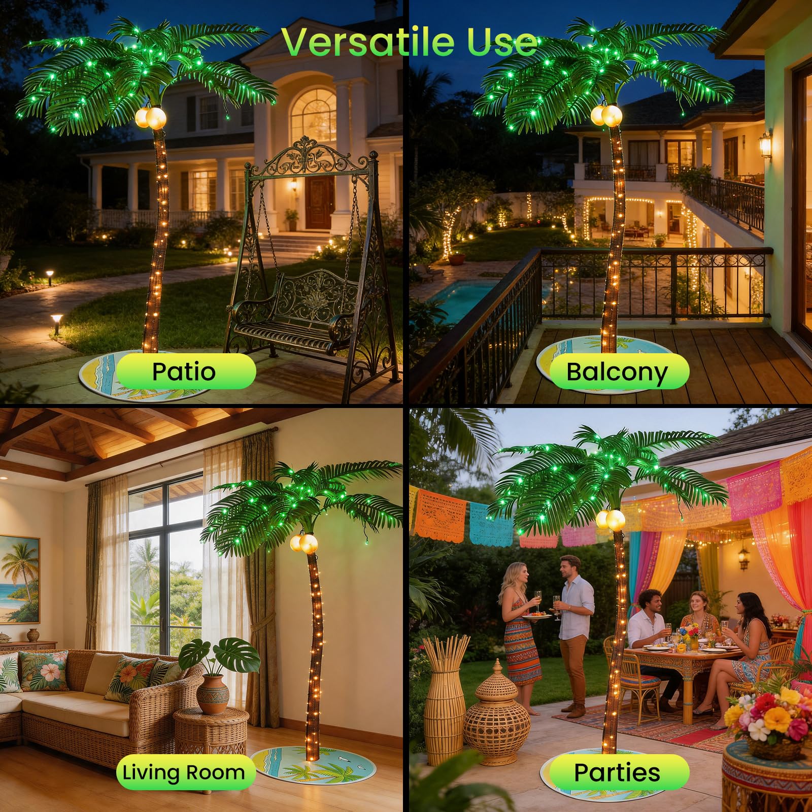BCLGSHINE palm in patio setting creating tropical ambiance outdoors