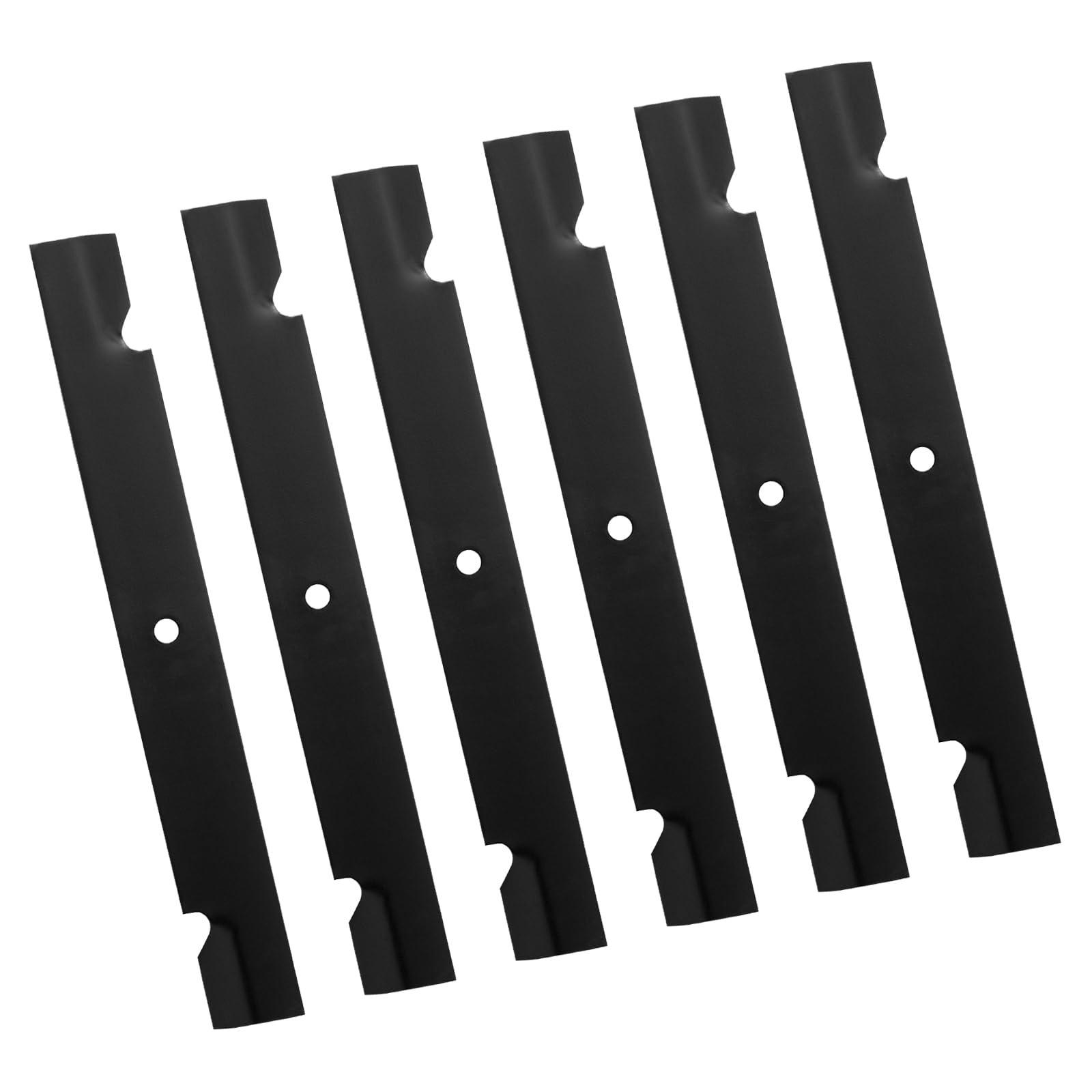 BCQNXX high-lift blade front profile showing edge and powder-coat for longer life
