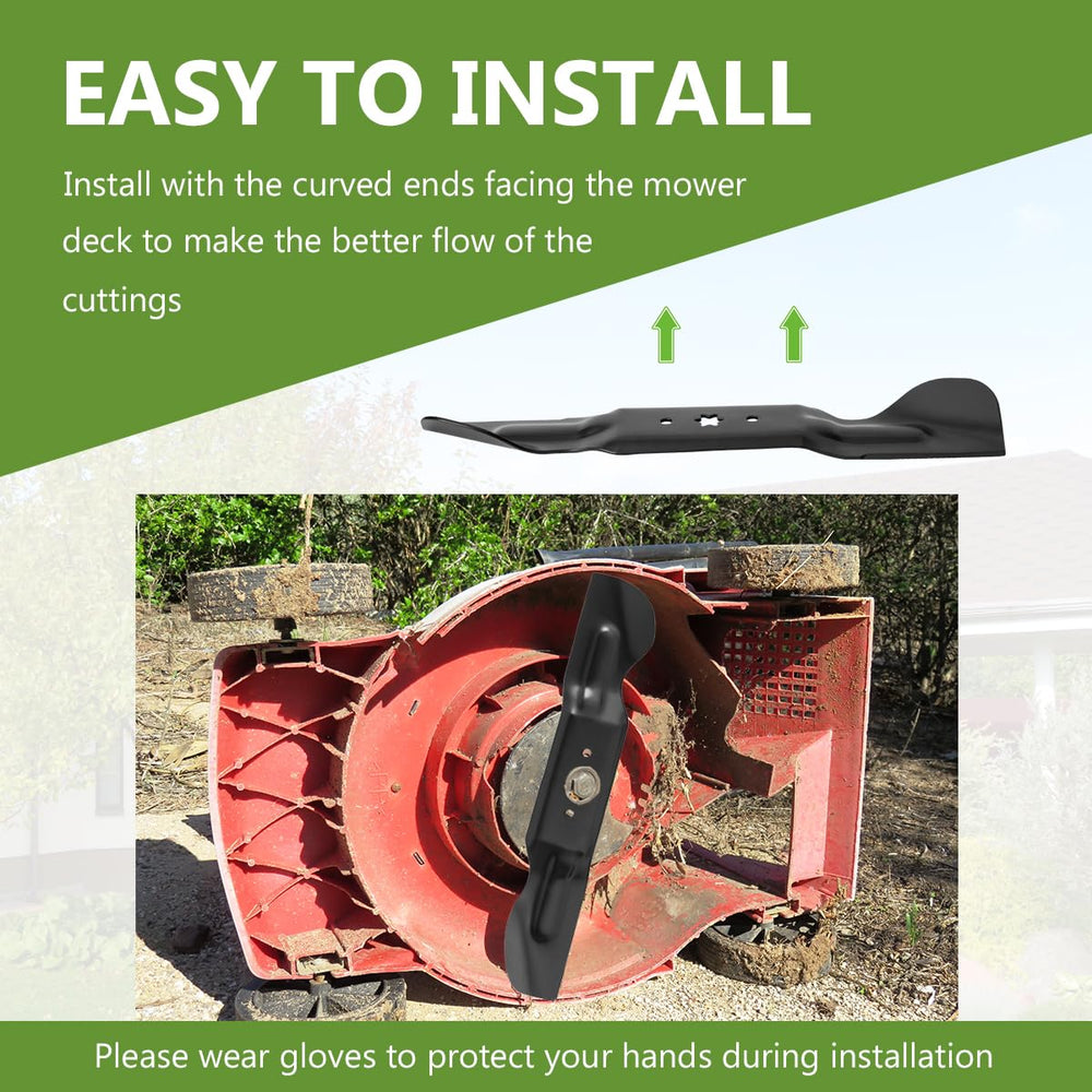 BCQNXX blade cutting tall grass for improved lift and cleaner mow