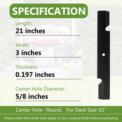 BCQNXX close-up of the high-lift blade profile illustrating stronger grass lift benefit