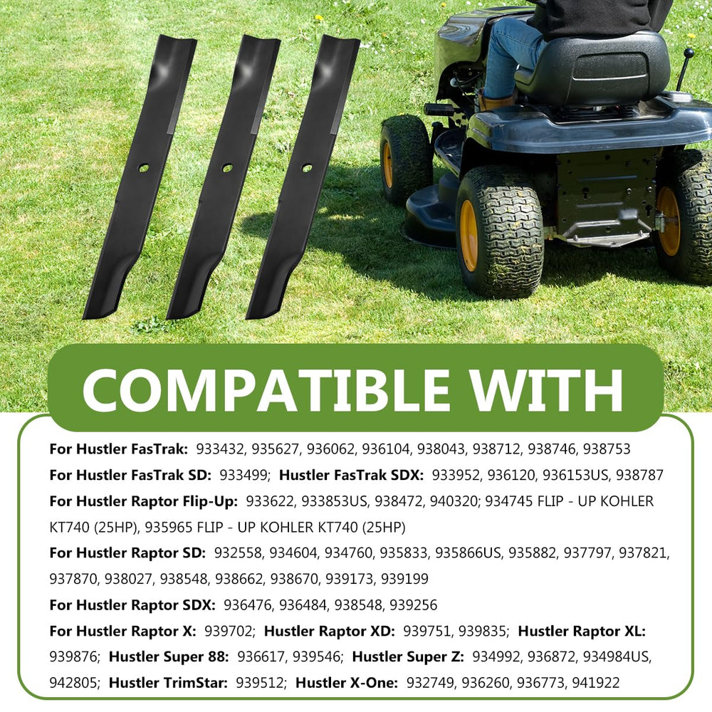 BCQNXX blades mowing grass showing better lift and even clipping distribution