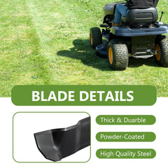 BCQNXX blades installed on a 42" mower deck restoring strong suction and bagging