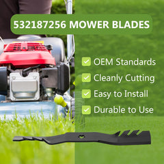 BCQNXX close-up of blade edge and mulching profile for cleaner cuts