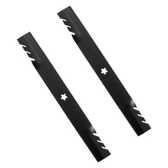 BCQNXX front view of 46-inch mulching blade pack showing fitment benefit