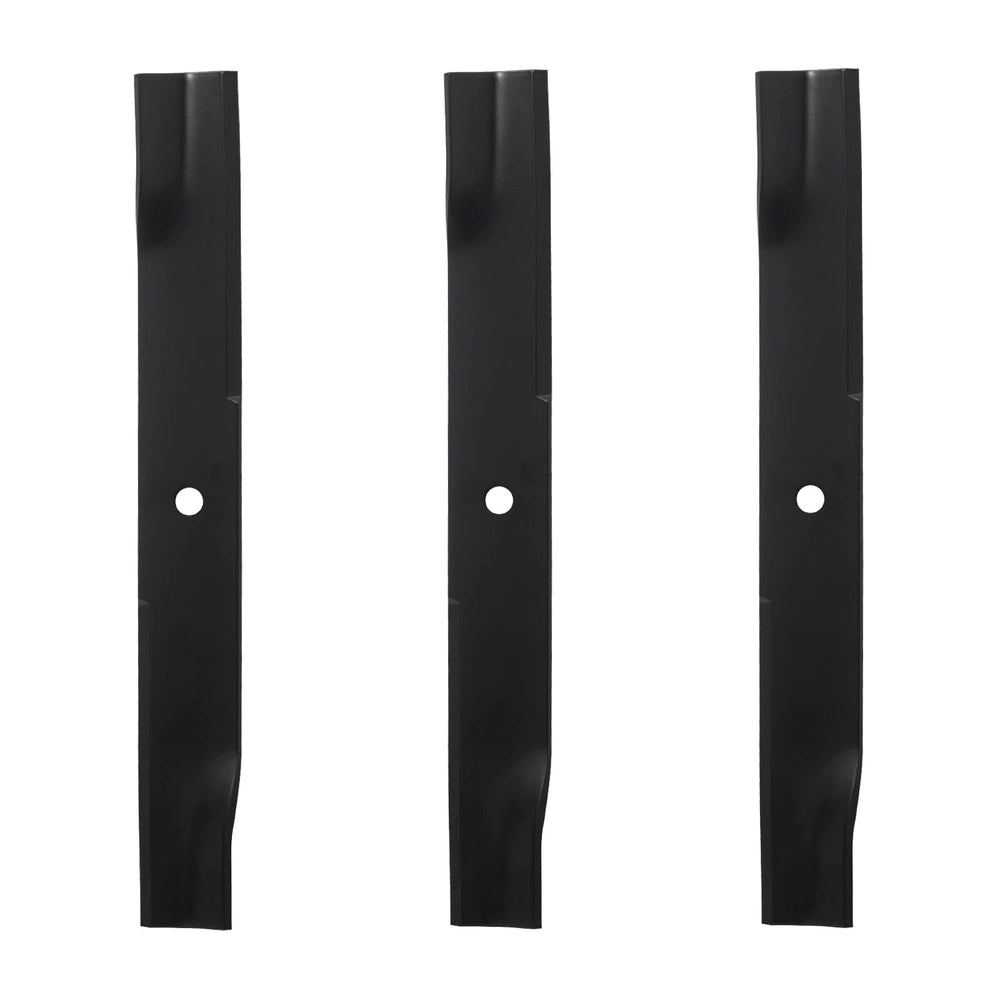 BCQNXX front view of three replacement high lift blades showing fit and finish and quick identification benefit