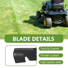 BCQNXX blade installed under 54-inch mower deck showing improved airflow and performance