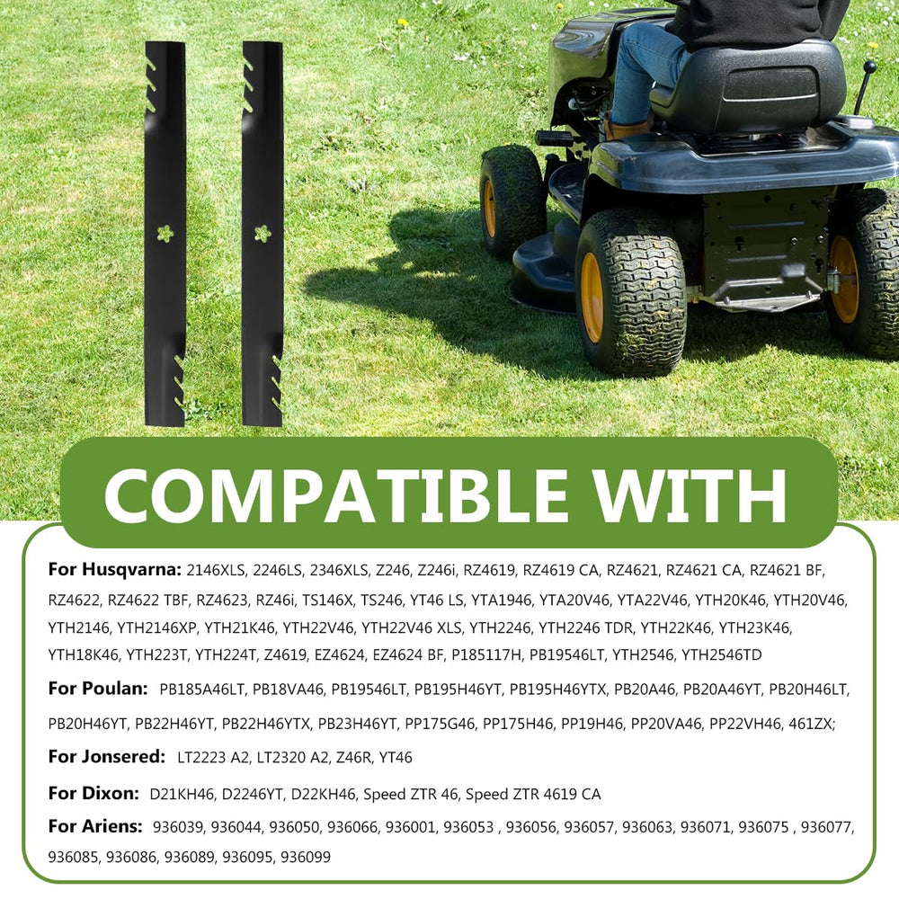 BCQNXX mower cutting grass with blades showing finer clippings benefit