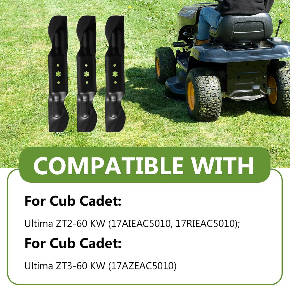 BCQNXX packaging label listing compatible Cub Cadet models and part numbers