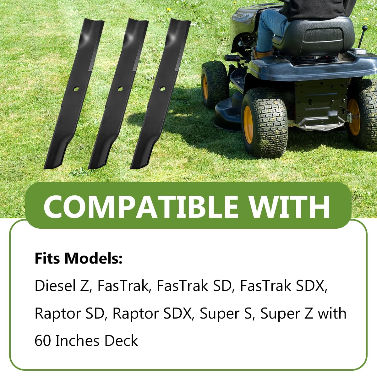 BCQNXX blade next to ruler showing 20-1/2 inch length for accurate fit verification before purchase