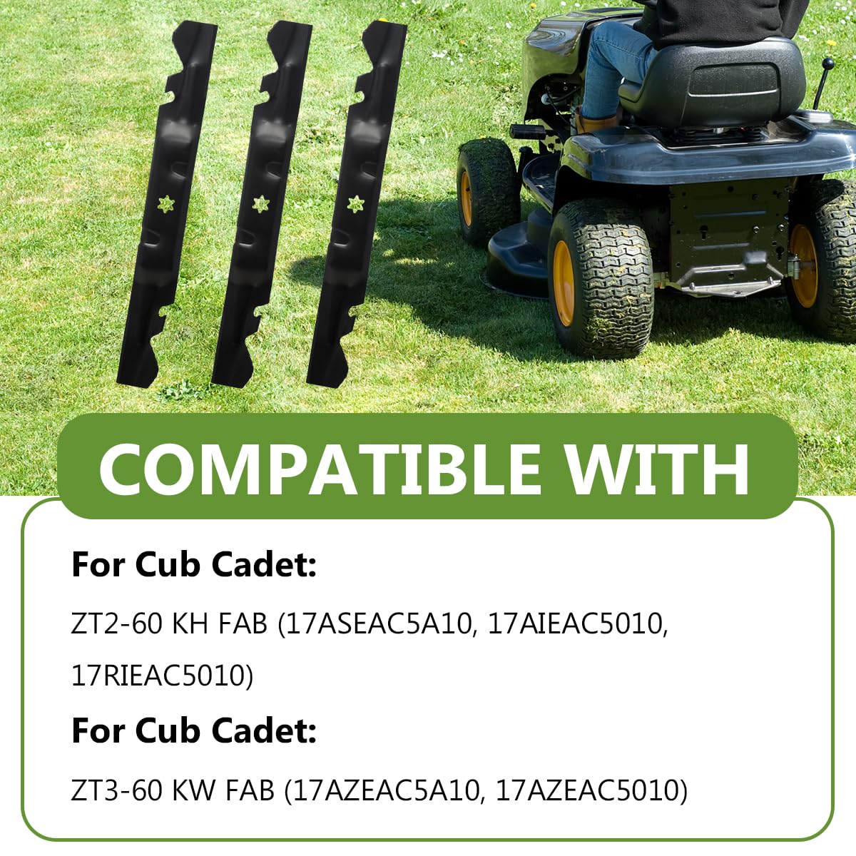 BCQNXX blade next to ruler showing 20-9/16 inch length for correct fit confirmation