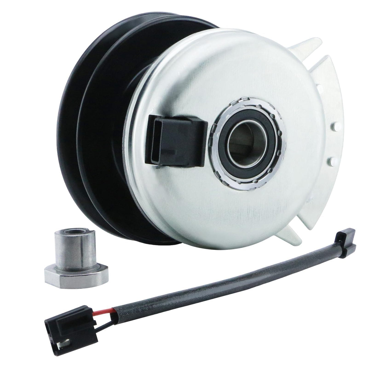 BDELI front assembly showing exact fit for Hustler 601801 and quick replacement benefit