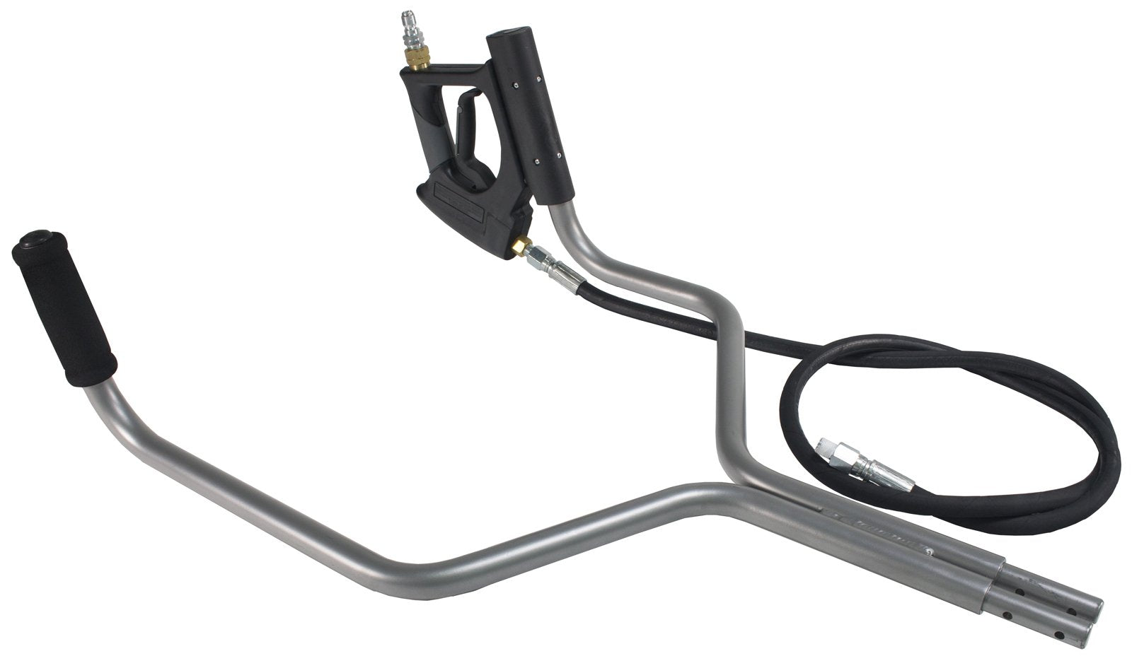 BE Power Equipment side view demonstrating zero wall clearance for edge-to-edge cleaning