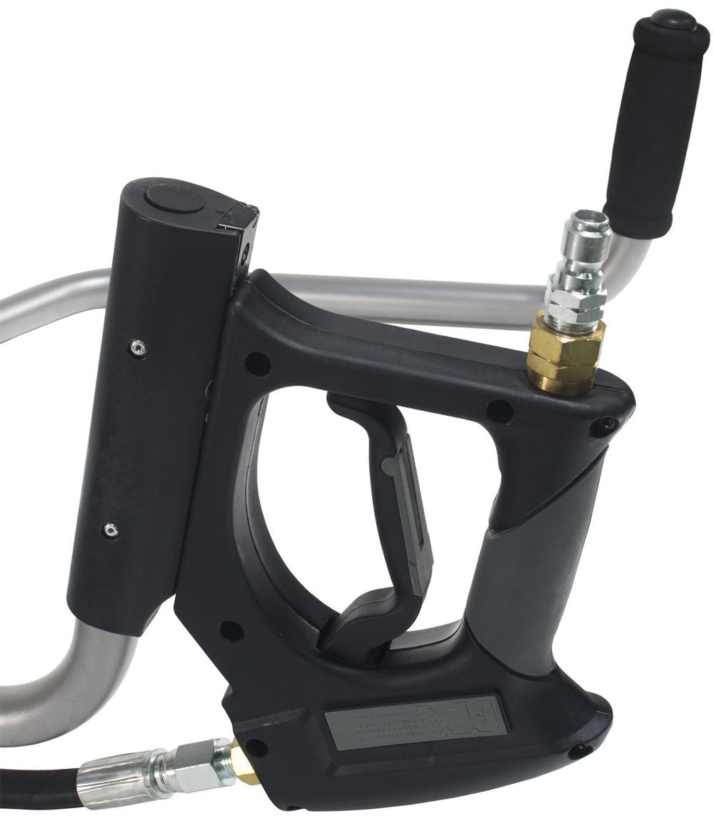 BE Power Equipment scale photo with wrench showing compact dimensions and transportability