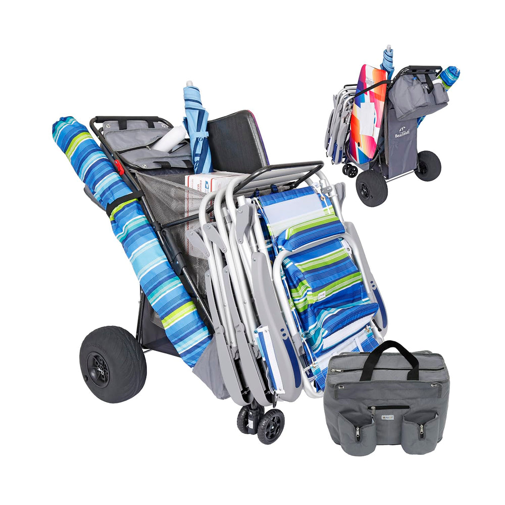 BeachMall front profile wagon showing full cargo space and sturdy frame benefit convenience