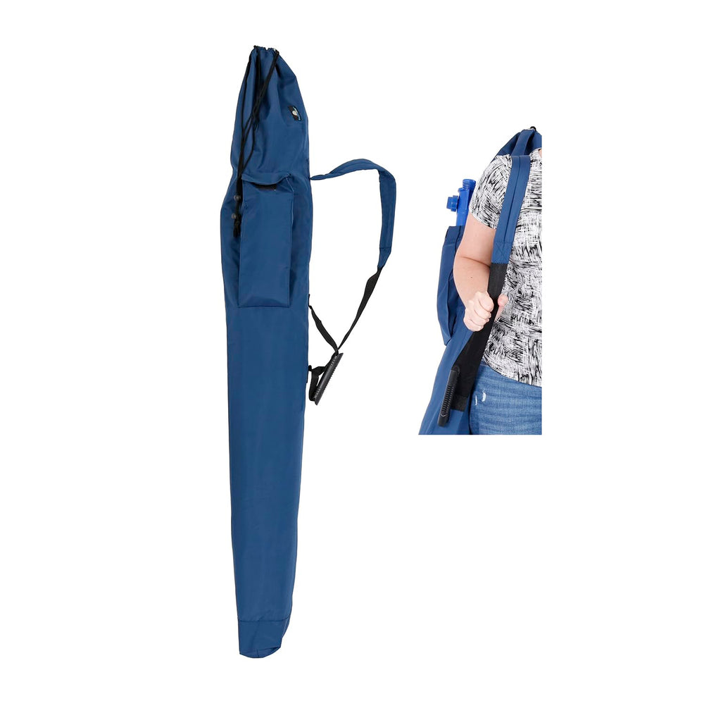 BeachMall front view of packed umbrella bag showing durable protection benefit