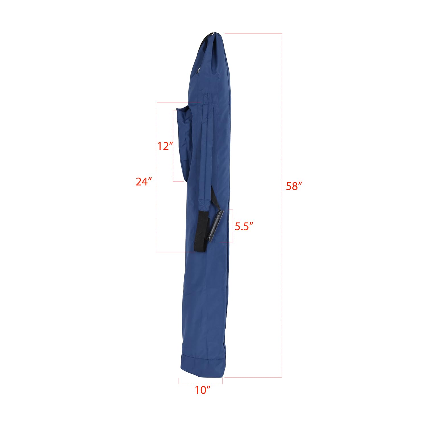 BeachMall internal pole sleeve holding umbrella pole steady and preventing damage