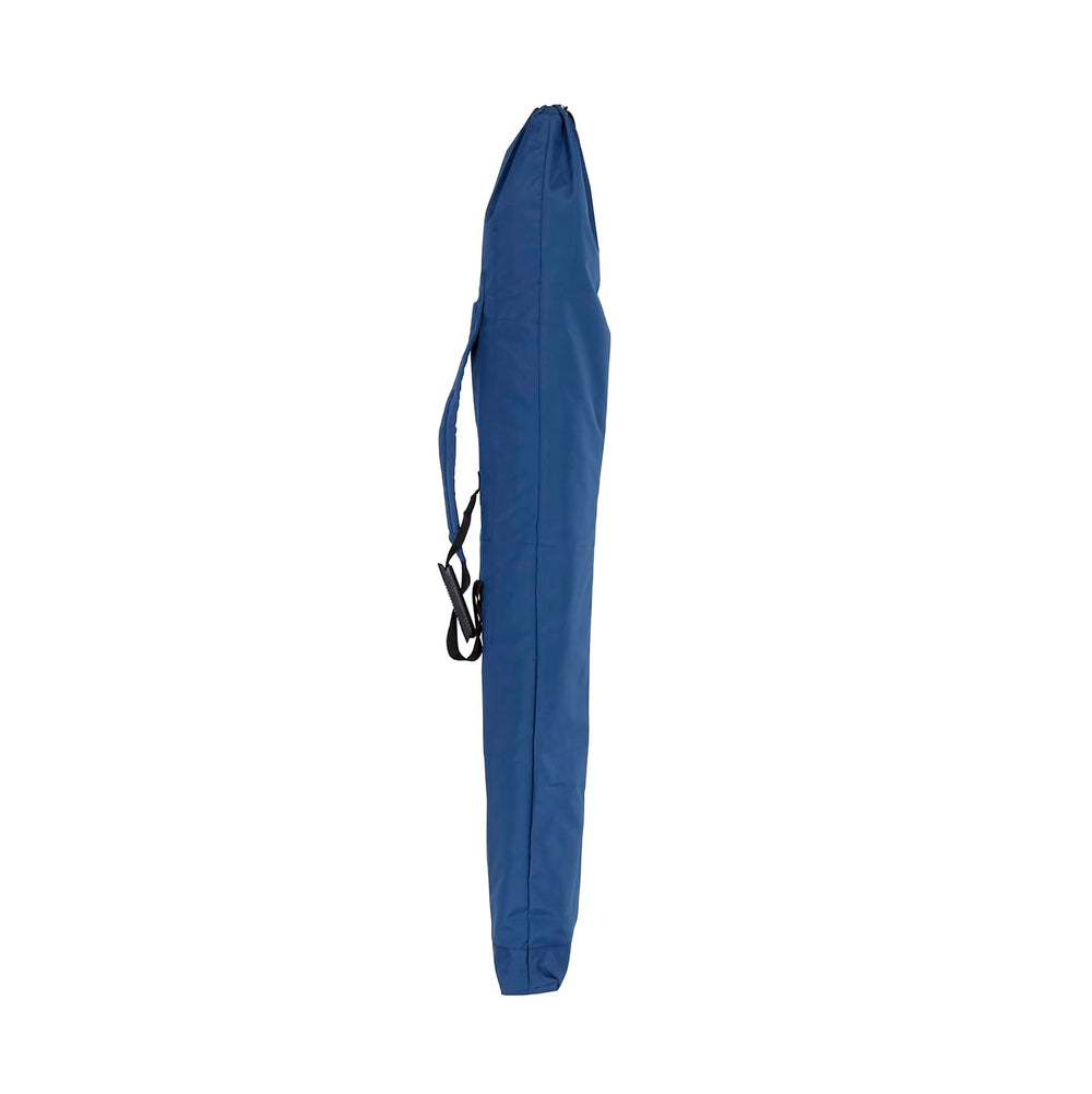 BeachMall bag beside open umbrella on beach demonstrating professional storage convenience