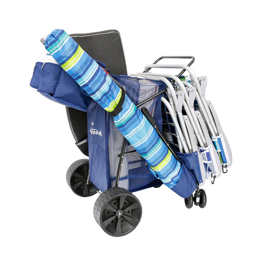 BeachMall loaded wagon with chairs and cooler showing high-capacity convenience